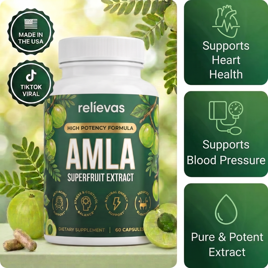 Relievas Organic Amla Superfruit Capsules (1000mg)
