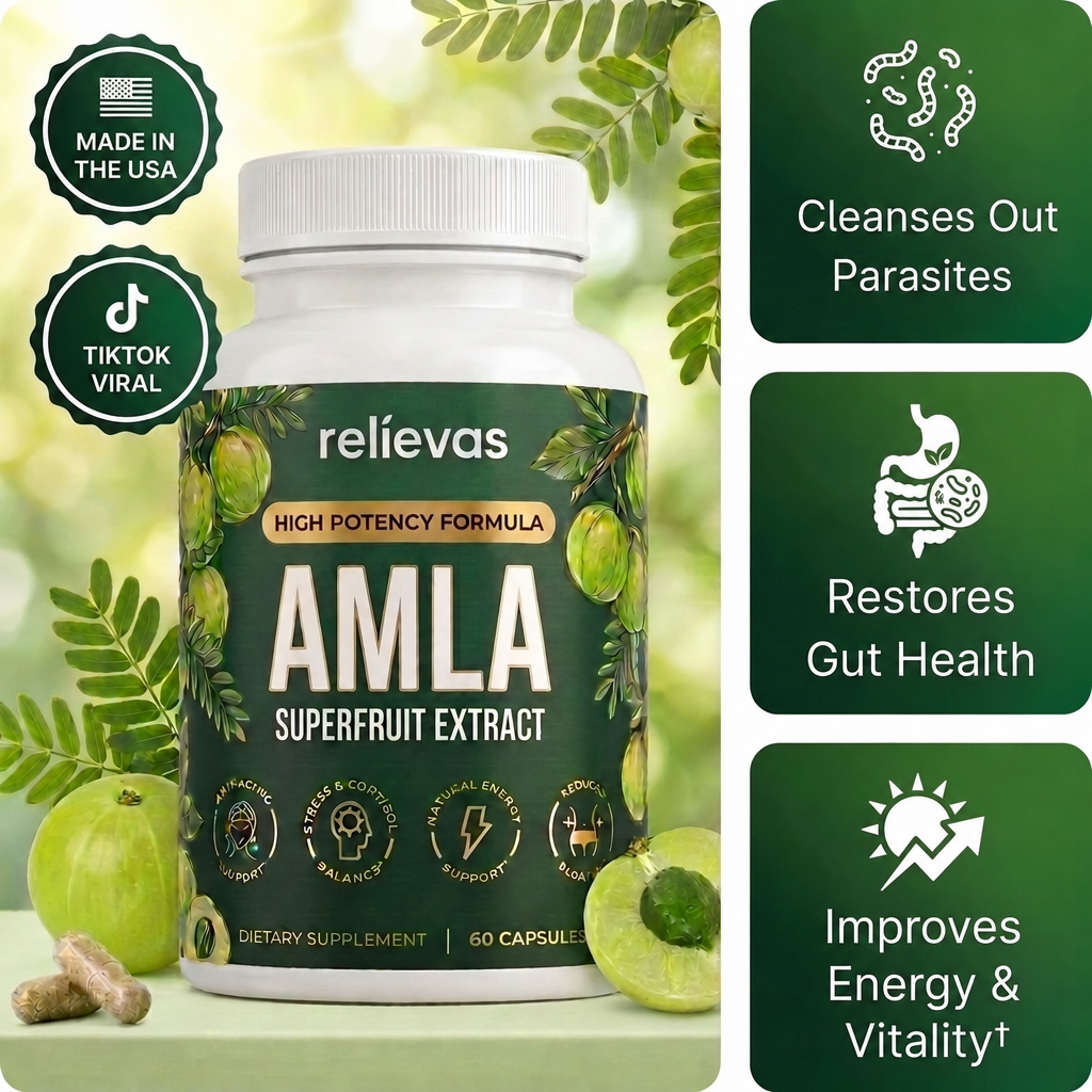 Relievas Organic Amla Superfruit Capsules (1000mg)