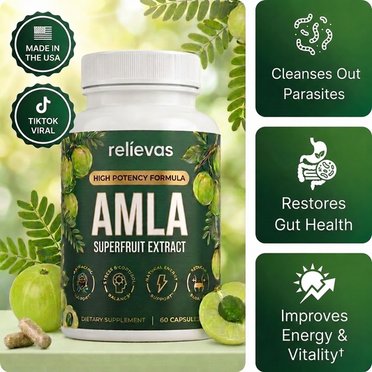 Relievas Organic Amla Superfruit Capsules (1000mg)