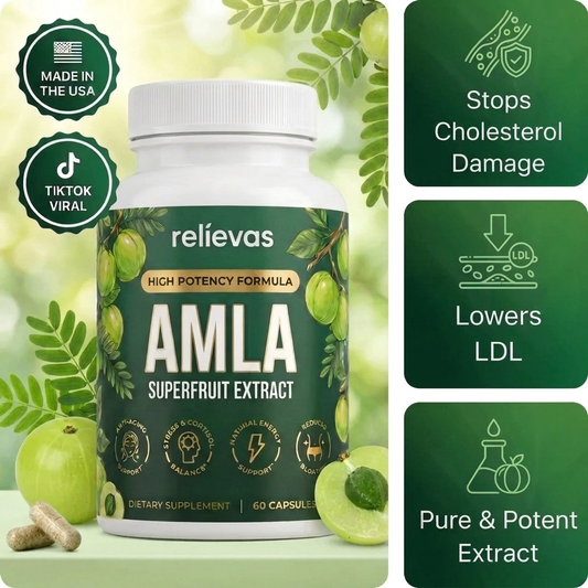 Relievas Organic Amla Superfruit Capsules (1000mg)